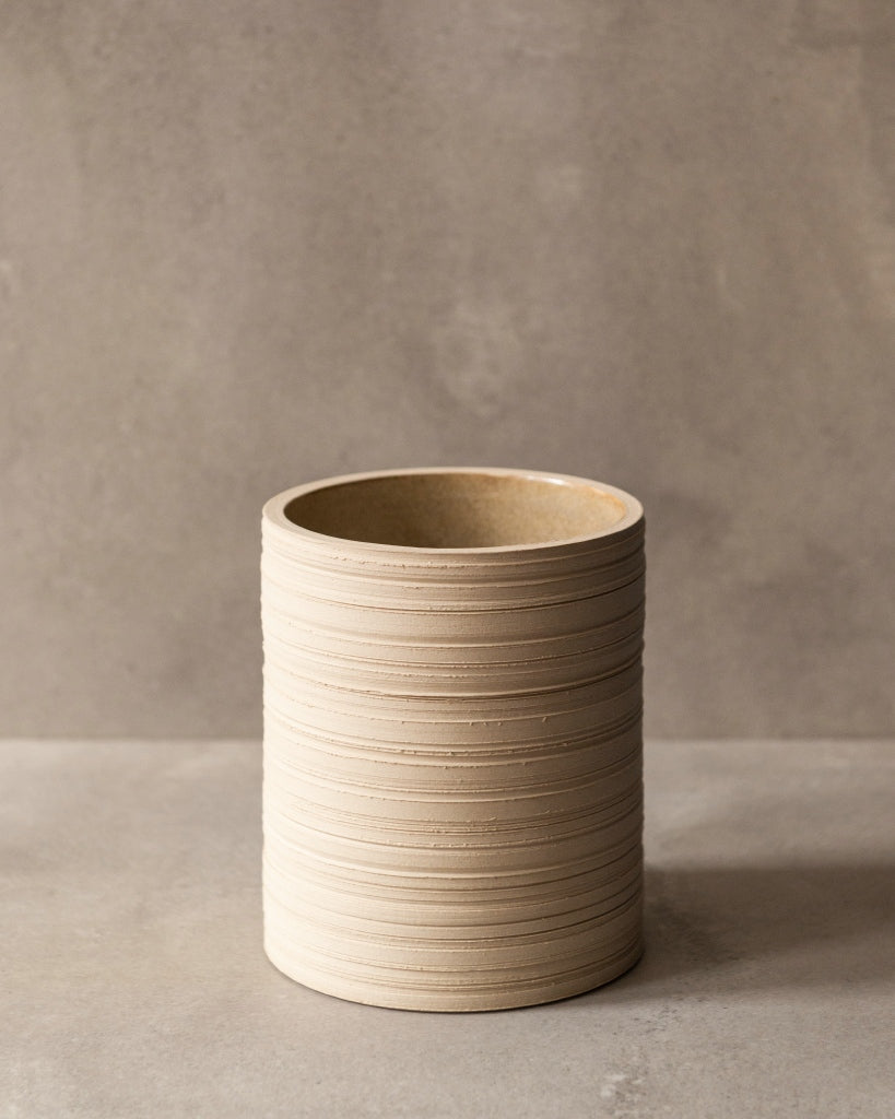 MK keramiek - Vaas structuur - Beige