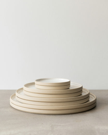 Dessert-/ontbijtbord - set van 2 - Beige