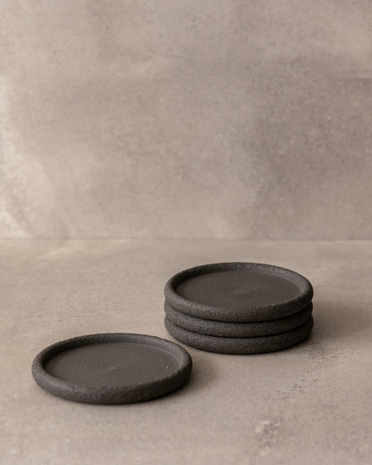 MK keramiek - Coasters/onderzetters - set van 2 - Terra Aura Nigra