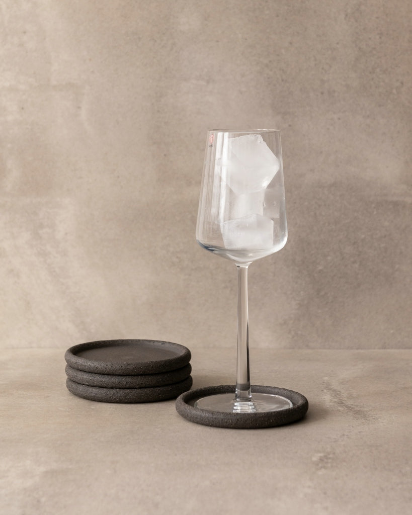 MK keramiek - Coasters/onderzetters - set van 2 - Terra Aura Nigra