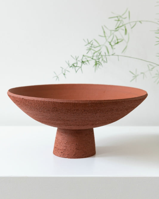 Schaal op voet Nr.01 - rood - Terra Aura